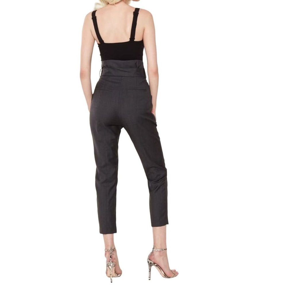 IRO Black 100% Wool Paxi Paperbag Tie Waist Trousers Pants Sz EUR 42 (34W) 0113 - Picture 3 of 14